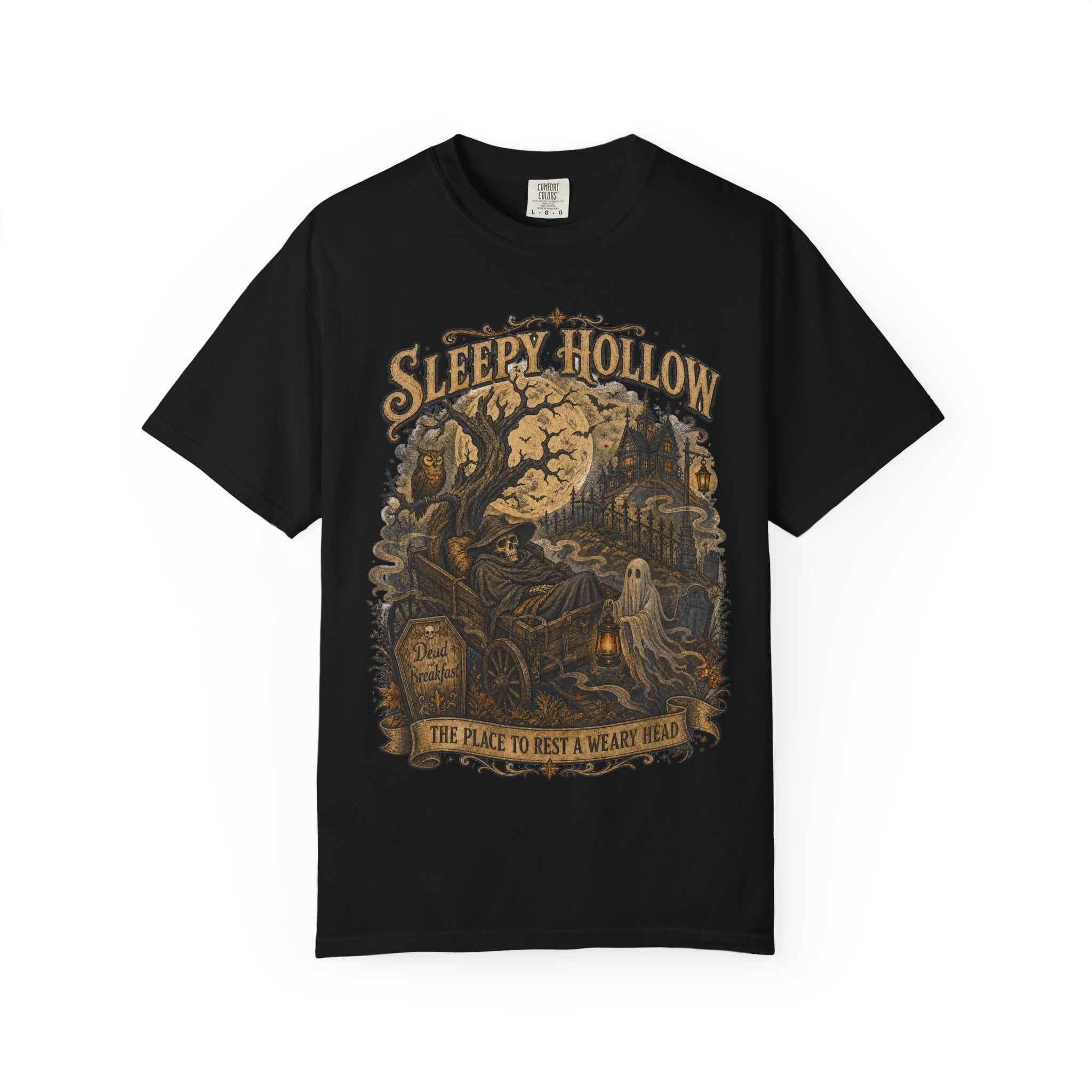 Sleepy Hollow Haunted Night T-Shirt — Vintage Gothic Halloween Tee