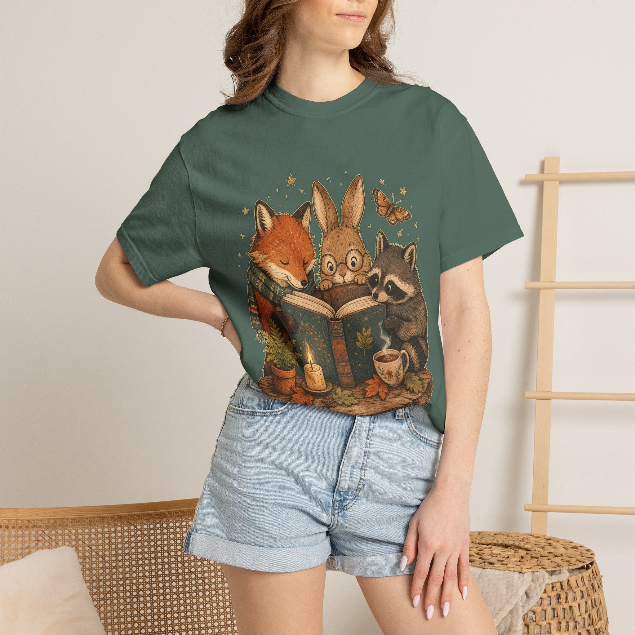 Cozy Storytime Forest Animals T-Shirt