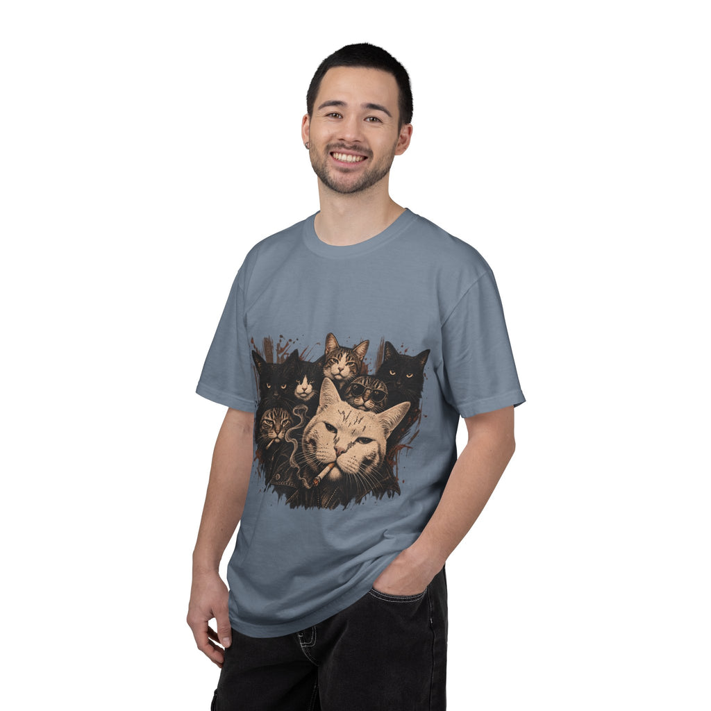 Cat Pack Graphic T-Shirt — Vintage Multi-Cat Illustration Tee