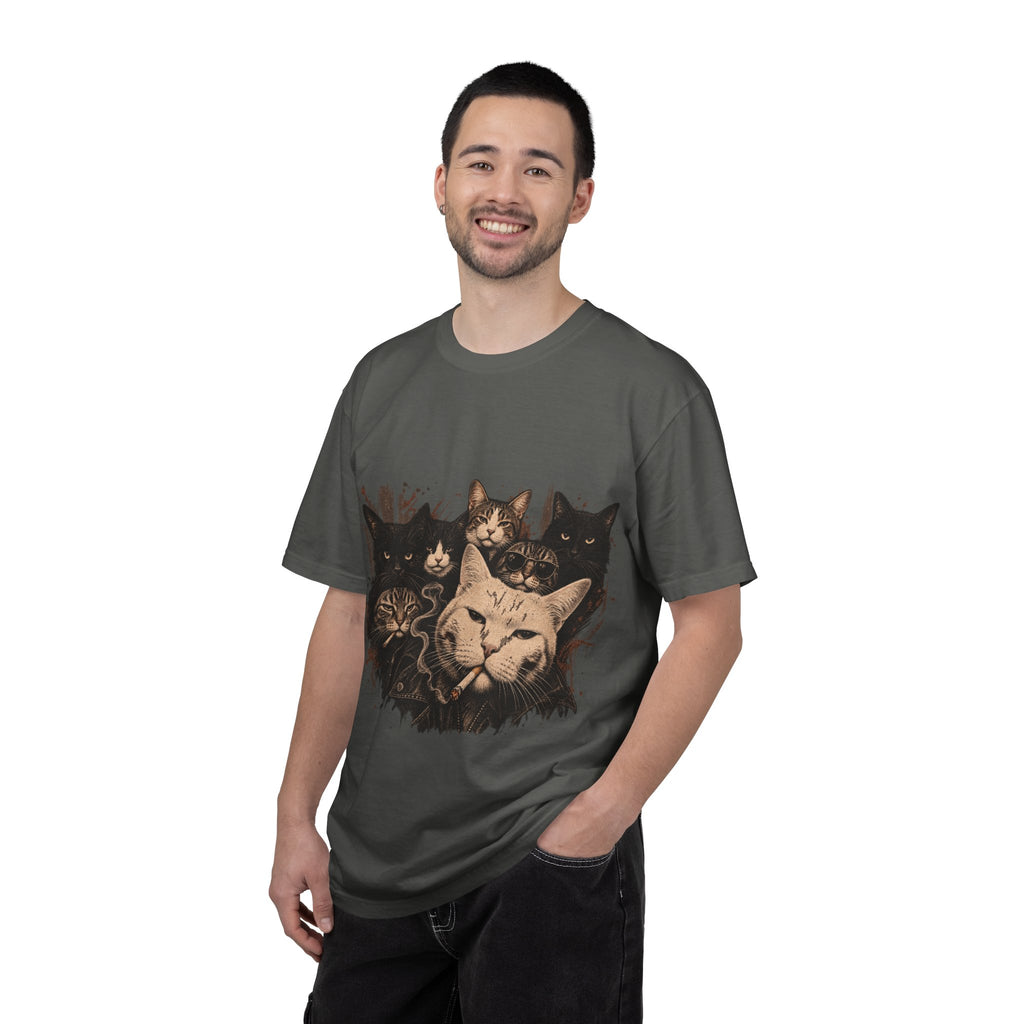 Cat Pack Graphic T-Shirt — Vintage Multi-Cat Illustration Tee