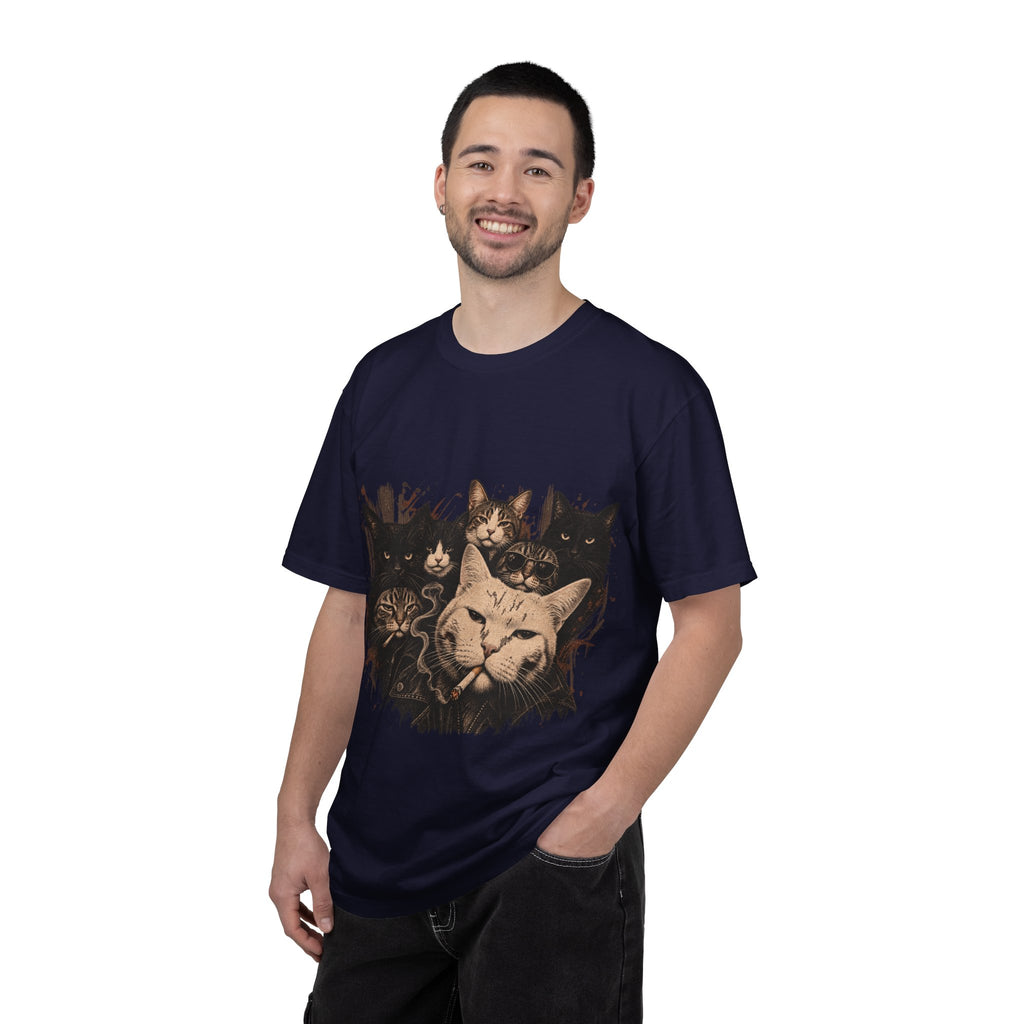 Cat Pack Graphic T-Shirt — Vintage Multi-Cat Illustration Tee