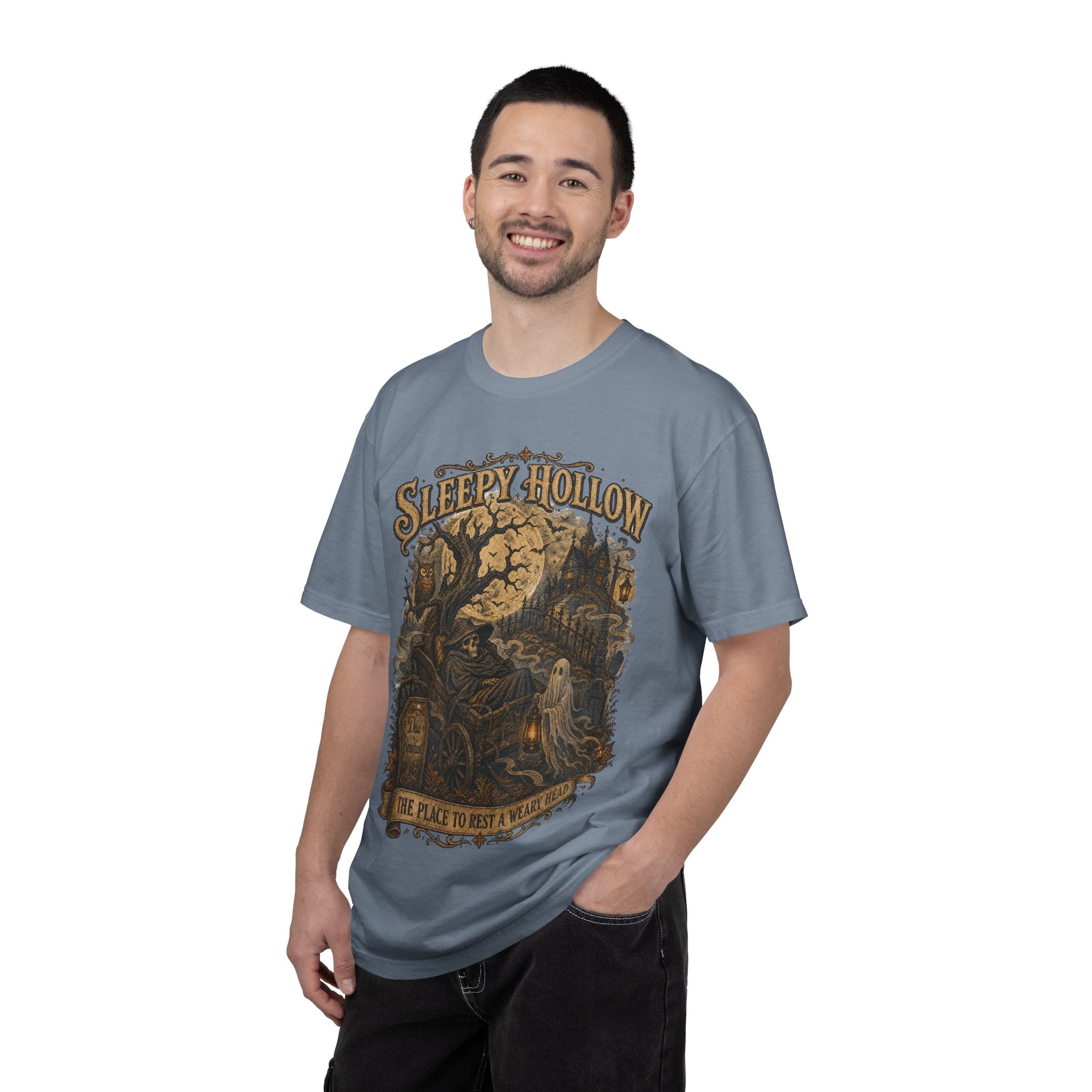 Sleepy Hollow Haunted Night T-Shirt — Vintage Gothic Halloween Tee